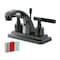 Kingston Brass NS4640DKL 4" Centerset Bathroom Faucet, Black Stainless Steel NS4640DKL - alternate 1